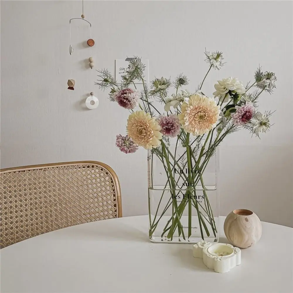 

Modern Book Letter Acrylic Vase Aesthetic Minimalist Transparent Vase Unique Shape Hydroponic Decorative Vase Wedding Party
