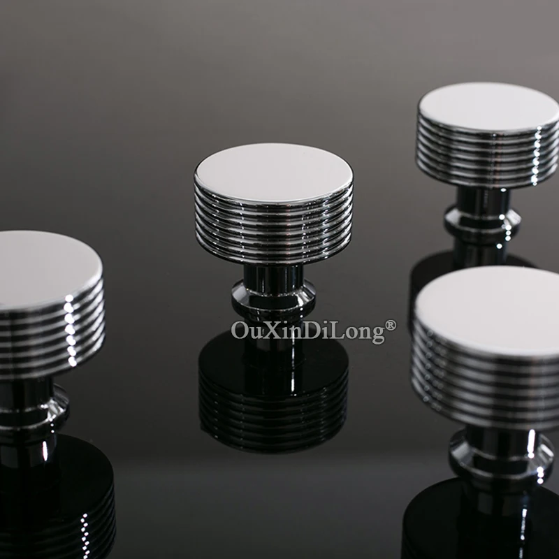 High-end 10PCS Solid Pure Brass Chrome Furniture Handles Drawer Pulls Cupboard Wardrobe Kitchen TV Wine Cabinet Pulls Knobs