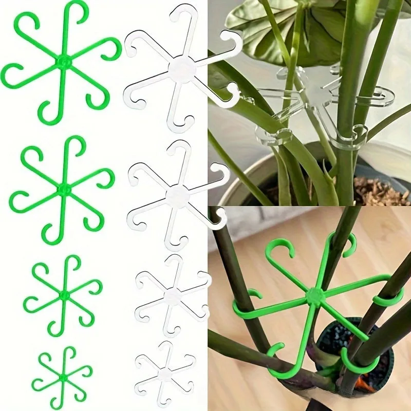 4 Pack Plant Stem Support Clips Adjustable Branch Ties Garden Accessories Plant Support Clips for Vegetables Flowers Support view 2