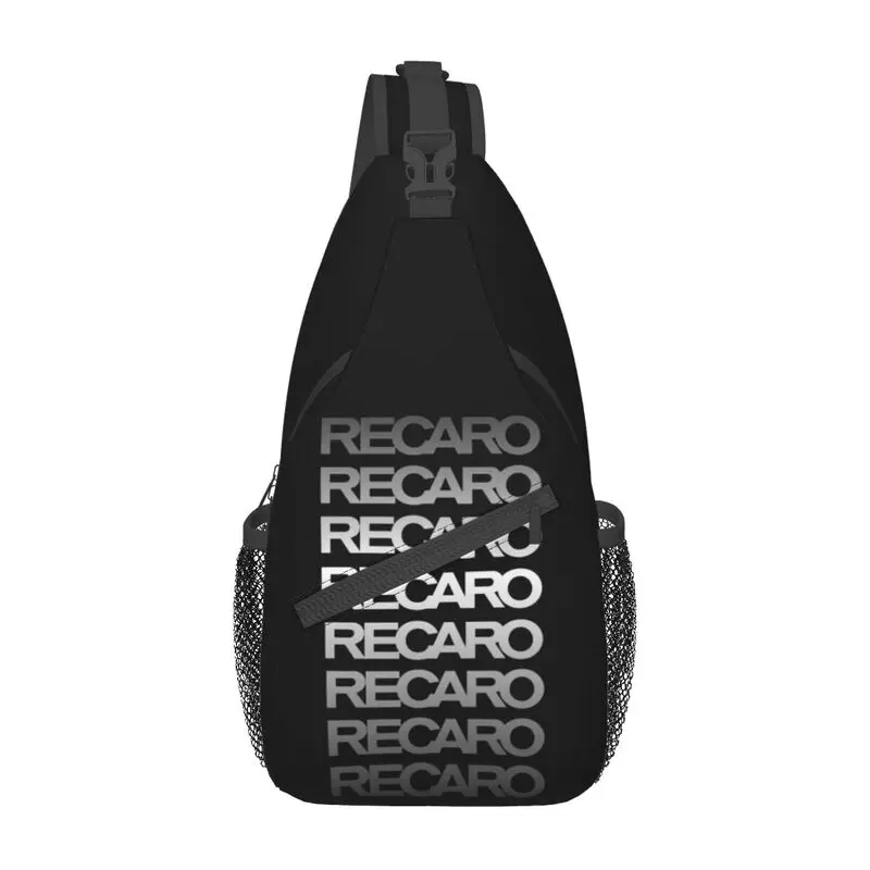 RECARO-mochila de hombro cruzada personalizada para hombre, bolso de pecho con logotipo, para ciclismo, Camping, Daypack