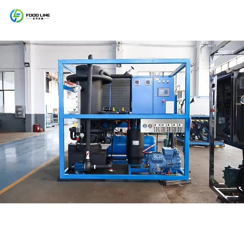 Tube Ice Making Machine Industrial Grade PLC Integrated with Stainless Steel Pump and Compressor for Fishery Wharf