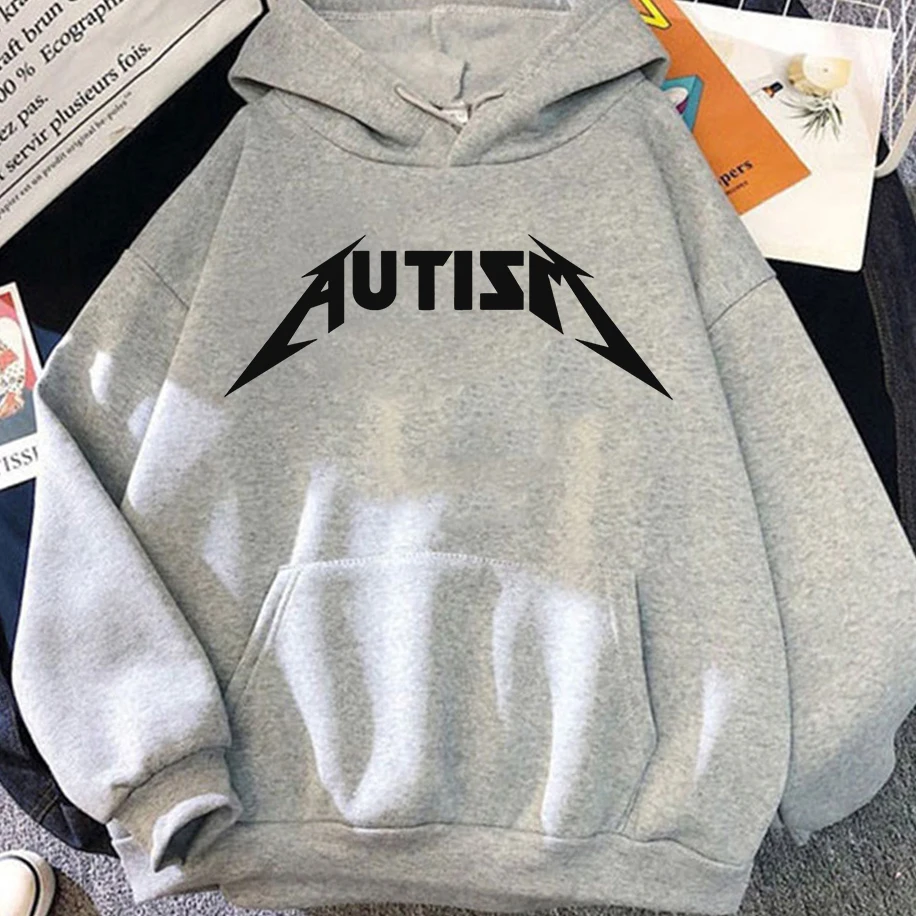 

Autism Metal Rock Meme Hoodie Men Women Fashion Hip Hop Long Sleeves Oversized Winter Pullover Sports Casual Couple Sweatshirt