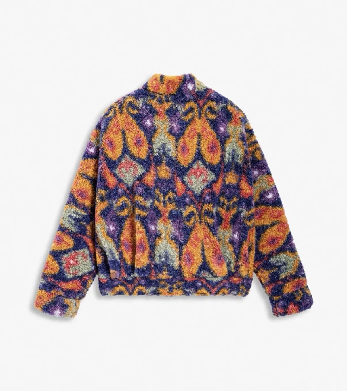 European, American, Spanish original light luxury women's jacket imitation lamb wool loose warm printed short jacket