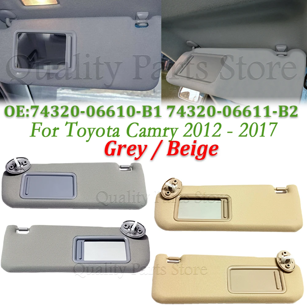 

New Car Sun Visor For Toyota Camry 2012 2013 2014 2015 2016 2017 Driver / Passenger Side Sunvisor 74320-06610-B1 74320-06611-B2