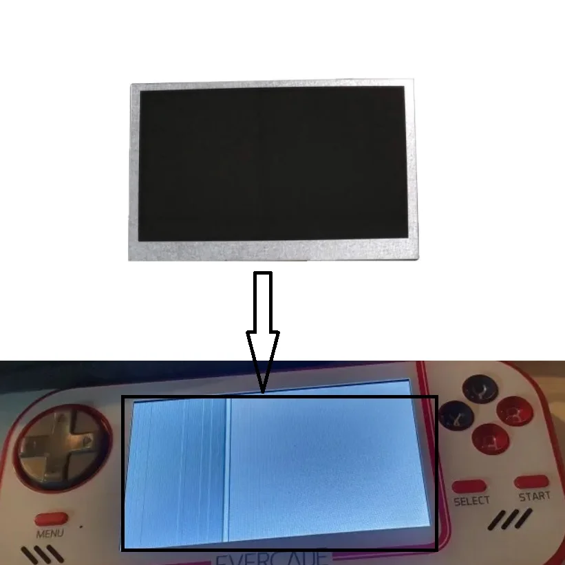 4.3inch LCD For Evercade Display Screen Matrix Replacement