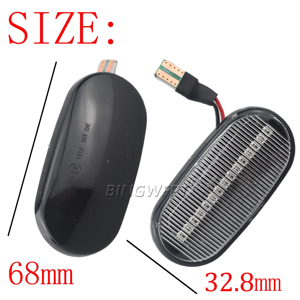 For Honda Accord Civic CRX Prelude S2000 Del Sol Fit Integra Dynamic LED Side Marker Light Turn Signal Lights Car Accessories