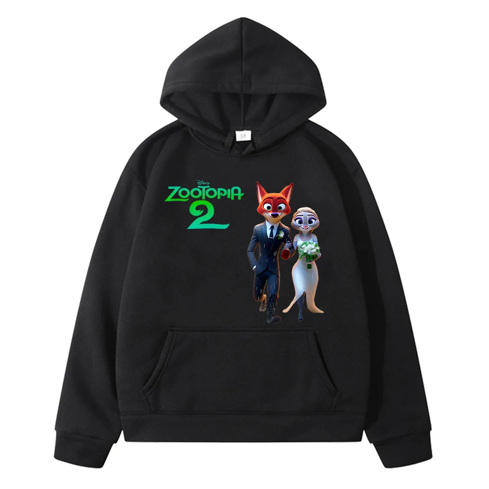 Disney hoodies  Fleece sweatshirtboy y2k sudadera pullover jacket Zootopia 2 Autumn Kawaii Print anime hoodie kids clothes girl image 6