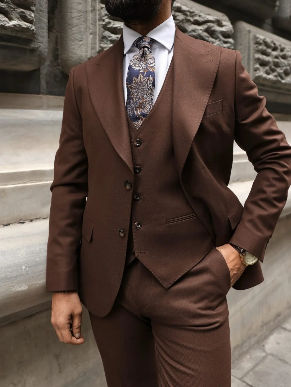 Formal Single-breasted Men Suit Set 3PCS 2025 Classic Peak Lapel Men Suit For Best Man Formal Performance Suit Trajes For Hombr - Image 4