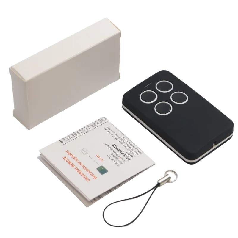 Abridor universal de porta de garagem, 4 botões, controle remoto, clonagem de portão elétrico, duplicador de chave, 286-868mhz