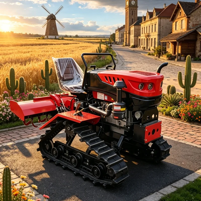 

Customized Rotary Tiller with CE and EMC Certifications, Hot-selling Crawler Cultivator for Farm Ploughing and Rotary Tilling