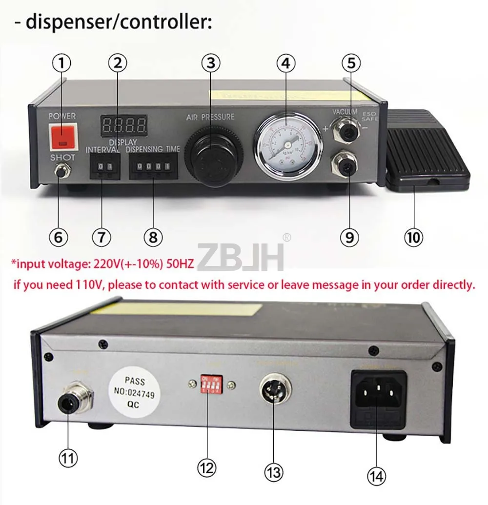 Juego de dispensación de pegamento AB, 2 barriles de presión de 3L + 1 dispensador + 1 válvula AB