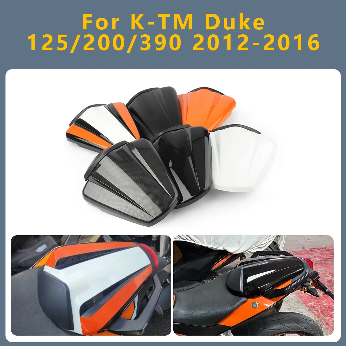 

Duke390 For K-TM Duke 125 200 390 2012-2016 Motorcycle Seat Cover Cowl Fairing Rear Passenger Pillion Duke125 Duke200 Duke125