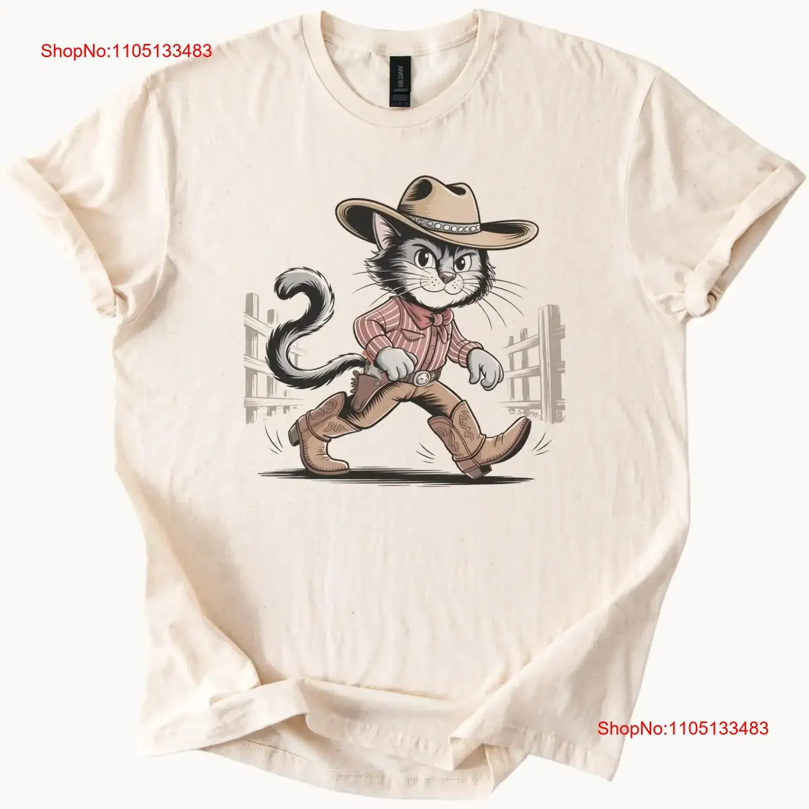 

Футболка с ковбойским котом в стиле вестерн с котенком Feline Sheriff, винтажная стираная модная универсальная удобная слегка уличная стильная одежда