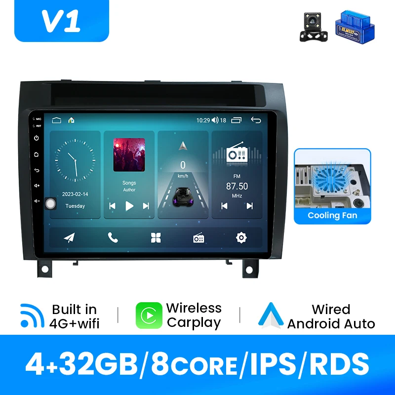 Draadloze Carplay Multimedia Autoradio Speler Voor Mercedes Benz SLK Klasse R171 2004-2011 SLK 200 280 300 350 Android 14 GPS Wifi