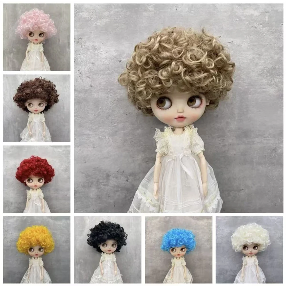 Doll Wig Curls For Blythe Doll 1/3 1/4 BJD Doll Colorful Hair Wig Doll Accessories