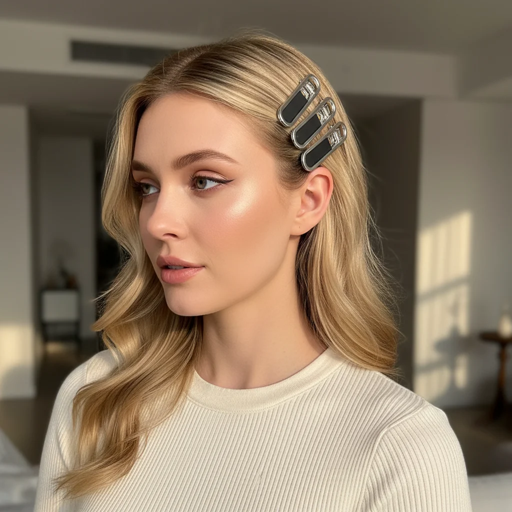 

3pcs/set Fashion Silver Hairpin Metal Elegant Hair Clips Hollow Duckbill Clip Headwear