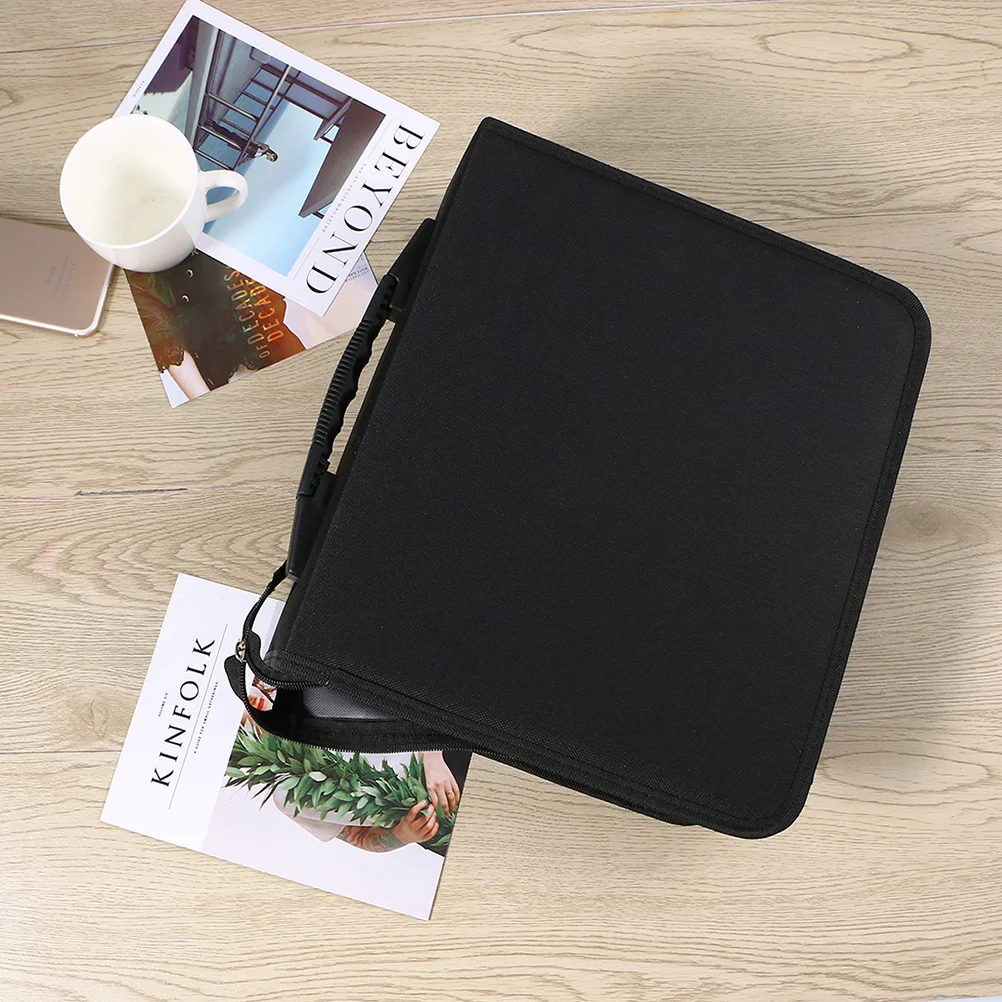 320 Discs Portable CD DVD Wallet Holder Bag Case Album Organizer Media Storage Box(Black) CD Box DVD Case Storage Bag