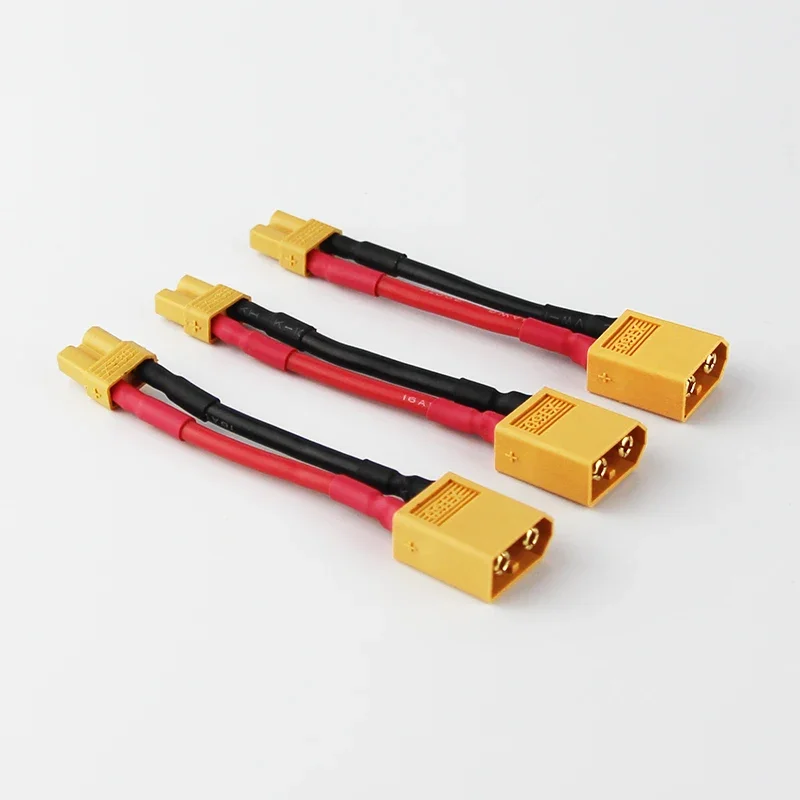 1pc XT60 XT90 to XT30/XT60 XT90 Male Female Soft 16/14awg Silicone plug Connector Adapter cable for FPV RC Lipo Battery ESC
