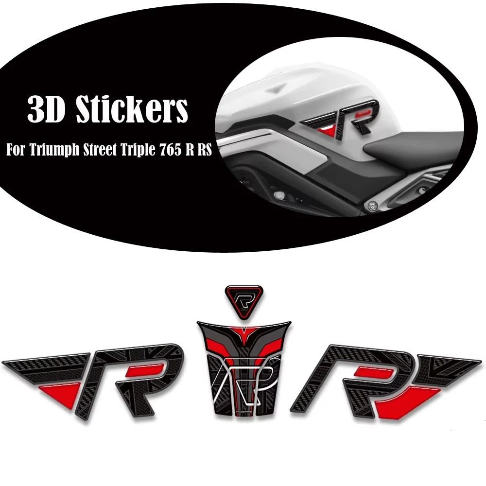 

For Triumph Street Triple 765 R RS Motorcycle Tank Pad Side Grips Gas Fuel Oil Kit Knee Fairing Fender 3D Stickers Decals