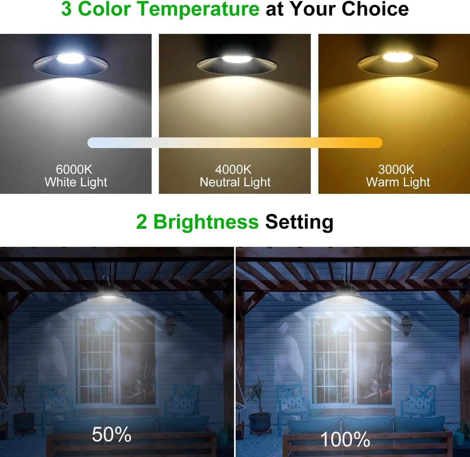 Solar Hanging Light 3 Colors Outdoor Garden Shed Light for Indoor Countyard Garage IP65 House Pandent Lamp with Remote Control