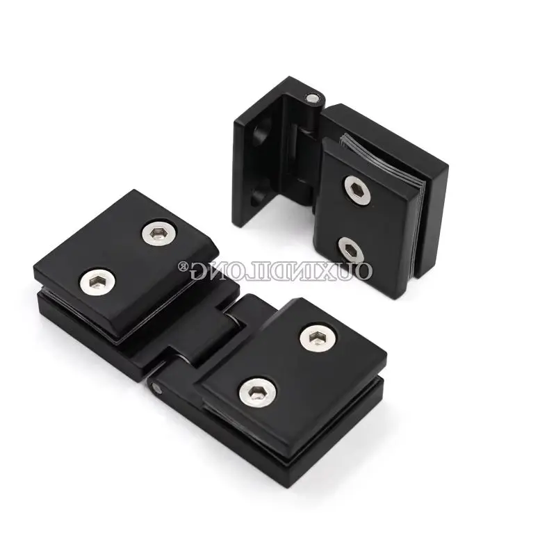 4PCS 304 Stainless Steel Thicken Precision Casting Glass Cabinet Hinges Showcase Display Cabinet Door Clamps Hinges for 4~8mm