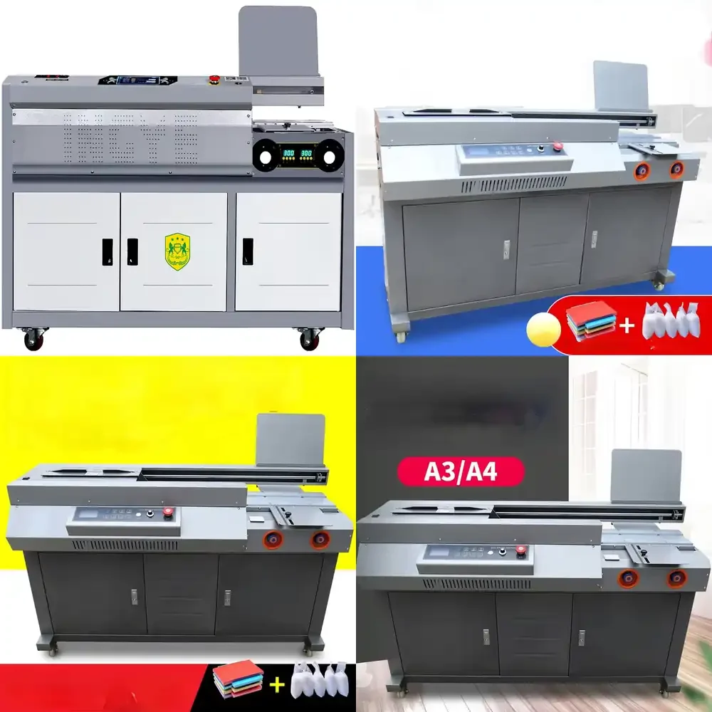 

A3 Automatic Glue Binder Machine for Hot Melt Glue Binding Side Glue Feature Electricity Binder