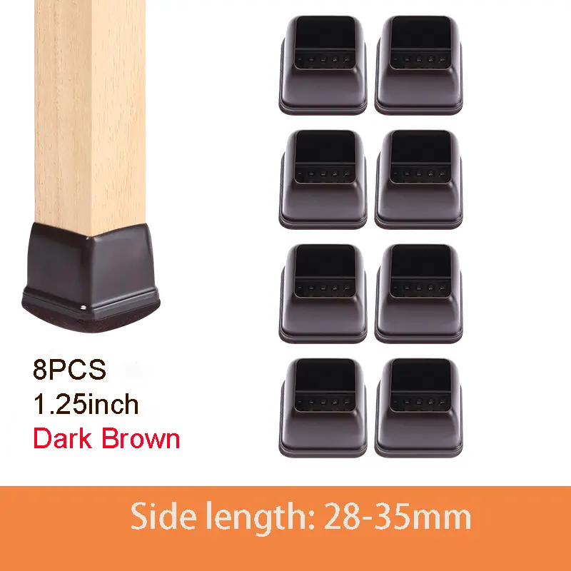 Chair Leg Caps Rubber Feet Protector Stool Table Furniture Leg Cover Non Slip Felt Bottom Pads Round Square Floor Protectors - Image 9