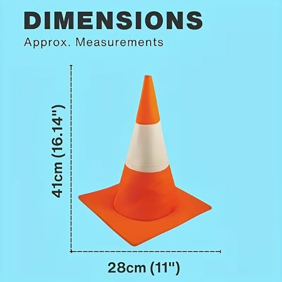 New Foldable Road Barrier Cone Halloween Toilet Hat Conical Cap for Men's Costume Headwear Unisex Decorative Hat