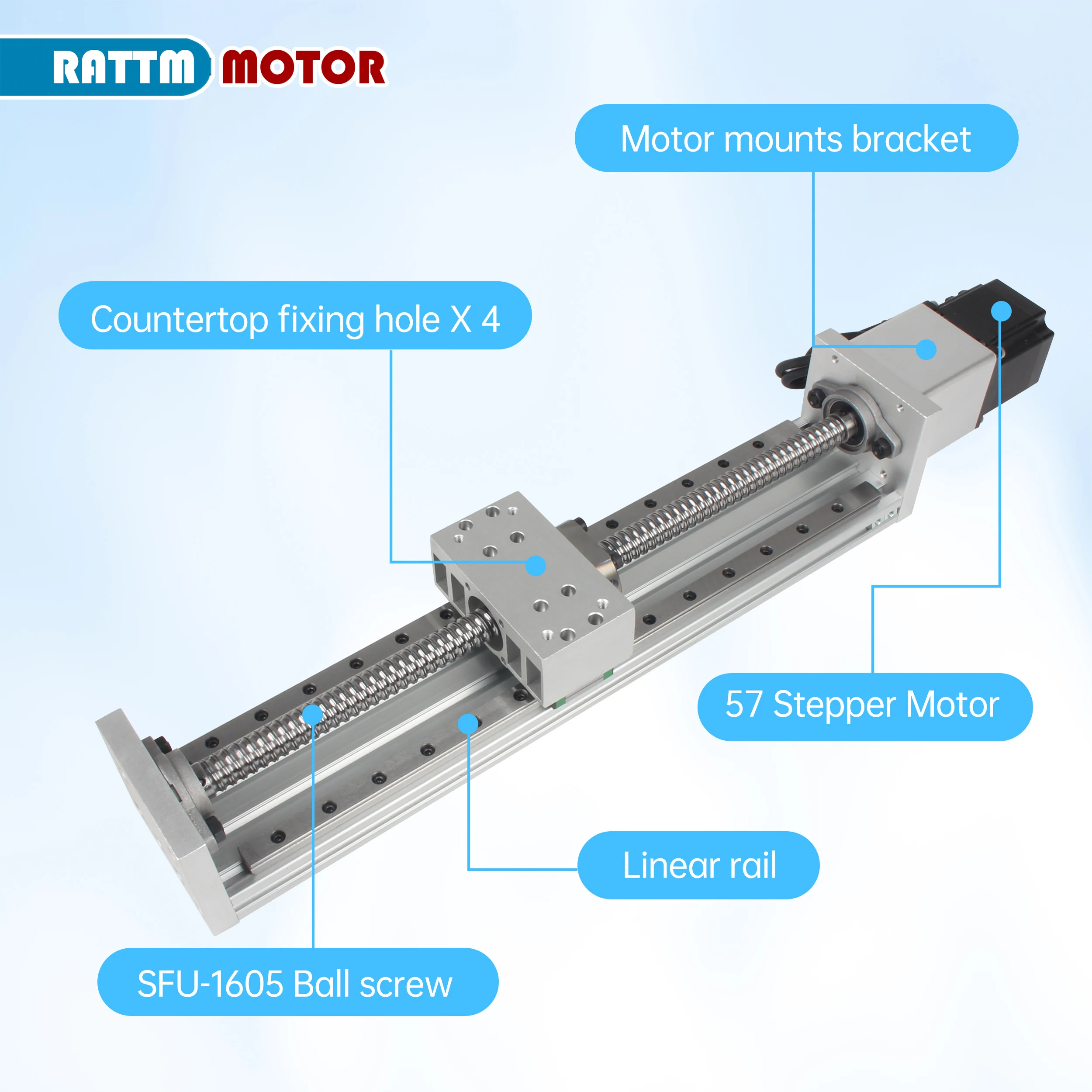 ZBX80 عبر الشريحة السفر 100 مللي متر-600 مللي متر CNC X Y Z محور الخطية المرحلة الحركة المحرك Nema23 خطوة المحرك