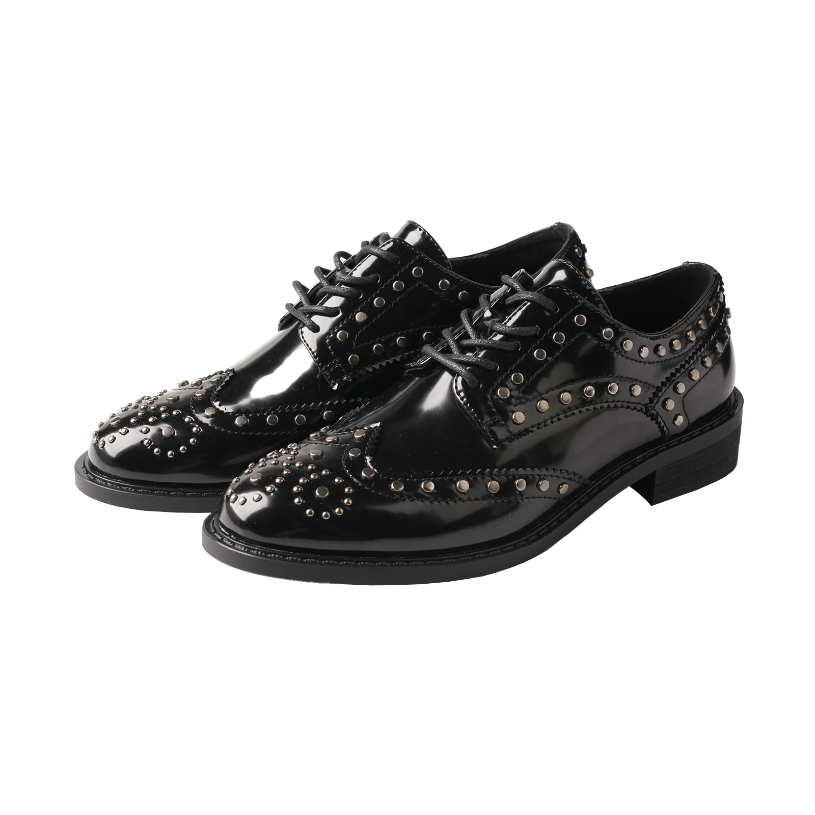 Frühlings-Schwarze Retro-Damen-Loafer mit dicker Sohle, elegant, atmungsaktiv, bequem, mit grobem Absatz, vielseitige Einzelschuhe – Detail 5