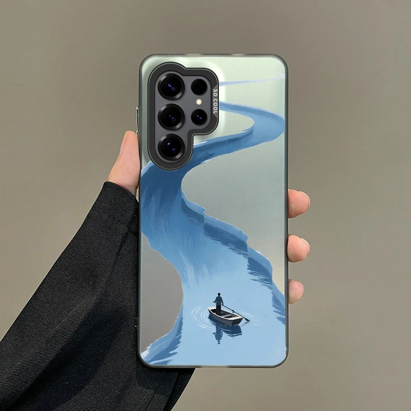 Funda Protectora Rígida con Borde Suave y Colorido para Samsung Galaxy A15 A16 A17 A22 A25 A26 A30 A31 A32 A33 A34 A35, Fundas River