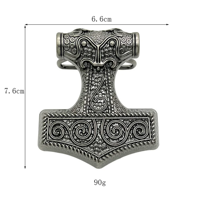 Fibbia per cintura Viking Thor's Hammer in stile occidentale europeo e americano