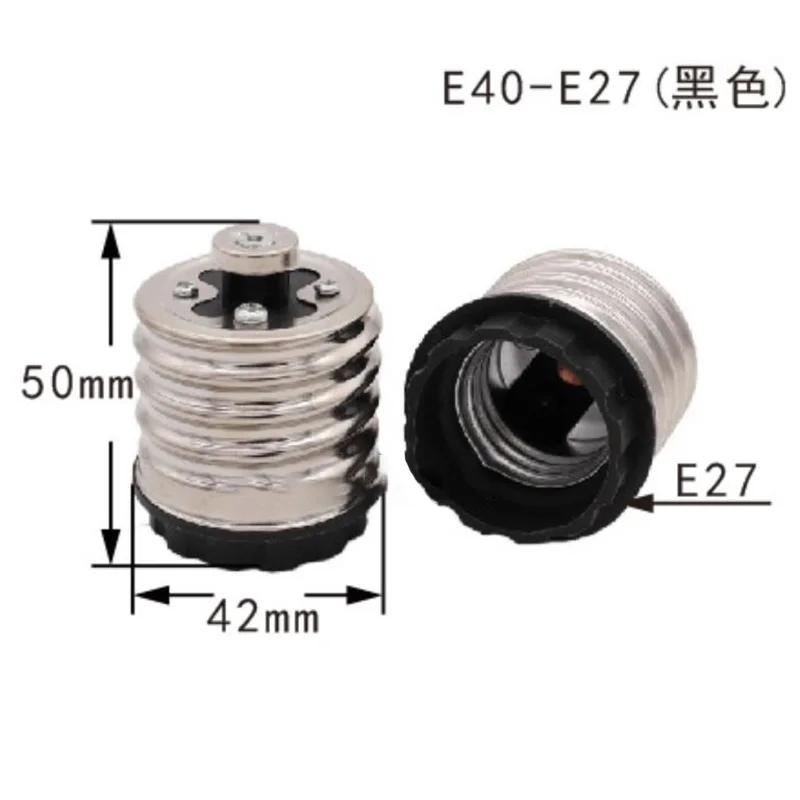 2pcs LED Power Adapter E40 To E27 Socket Lamp Base Holder Plug Extender Led Light Converter A6