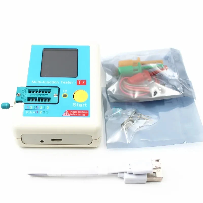 LCR-T7 New Transistor Tester TFT Diode Triode Capacitance Meter LCR ESR Meter NPN PNP MOSFET IR Multifunction Tester Multimeter