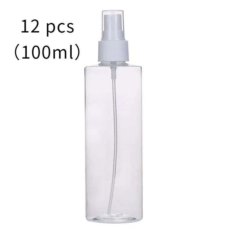 12 PCS Portable Clear Spray Bottle - Versatile Travel Dispenser for Toiletries, Perfume, and Alcohol - Compact Press