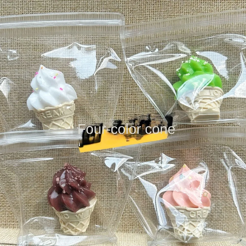 Sweet Style Ice Cream Cone Squeeze Toy Realistic Silicone Ice Cream Soft Slow Rebound Toys Creative Super Soft