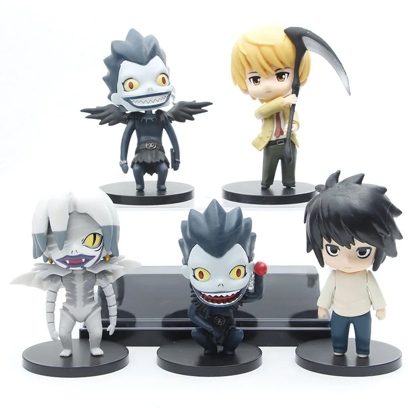 5 pz/1Set Anime figura DEATH NOTE Ryuk Yagami Light MisaMisa Q versione modello posa collezione per bambini ornamenti regalo scultura