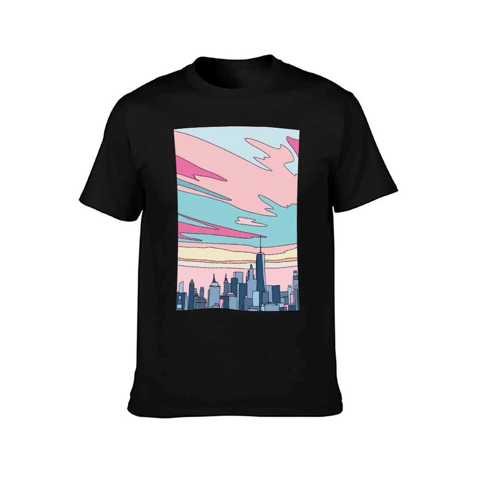 City sunset by Elebea T-Shirt Big and Tall Short Sleeve Tee T-Shirt