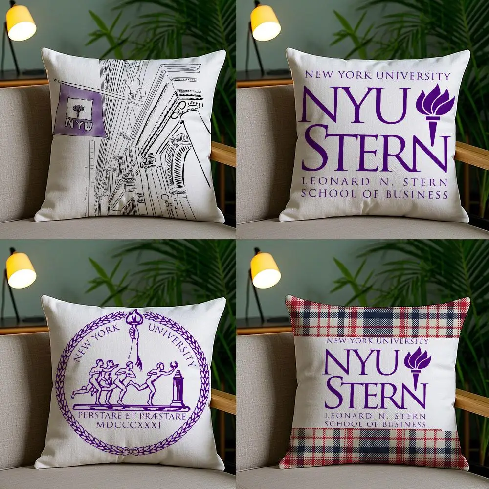 New York University Cushion Cover Cushion Cover Soft Washable Pillow Case Multi-Scene For Couch Bed Travel Office Use