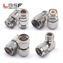 1/2/4/10pcs RF connector UHF-JKW UHF N-S male and female UHF/N-KJ M female elbow 90 degree SL16/SO239 right angle RF adapter L