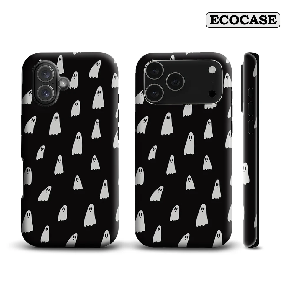 

Чехол для телефона Cute Ghost Halloween IPhone17 Must-Haves для IPhone 17, 16, 15, 14, 13, 12, 11 Pro Max Plus, двухслойная задняя крышка