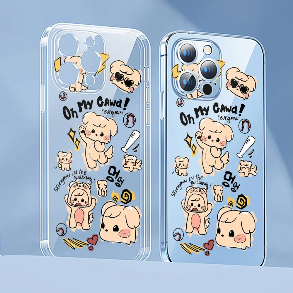 Kpop s-stray-kids s-skzoo Coque para iPhone 17 Air 16e 16 ProMax funda 15 14 13 12 11 17 16 Plus Pro Max cubierta de teléfono translúcida