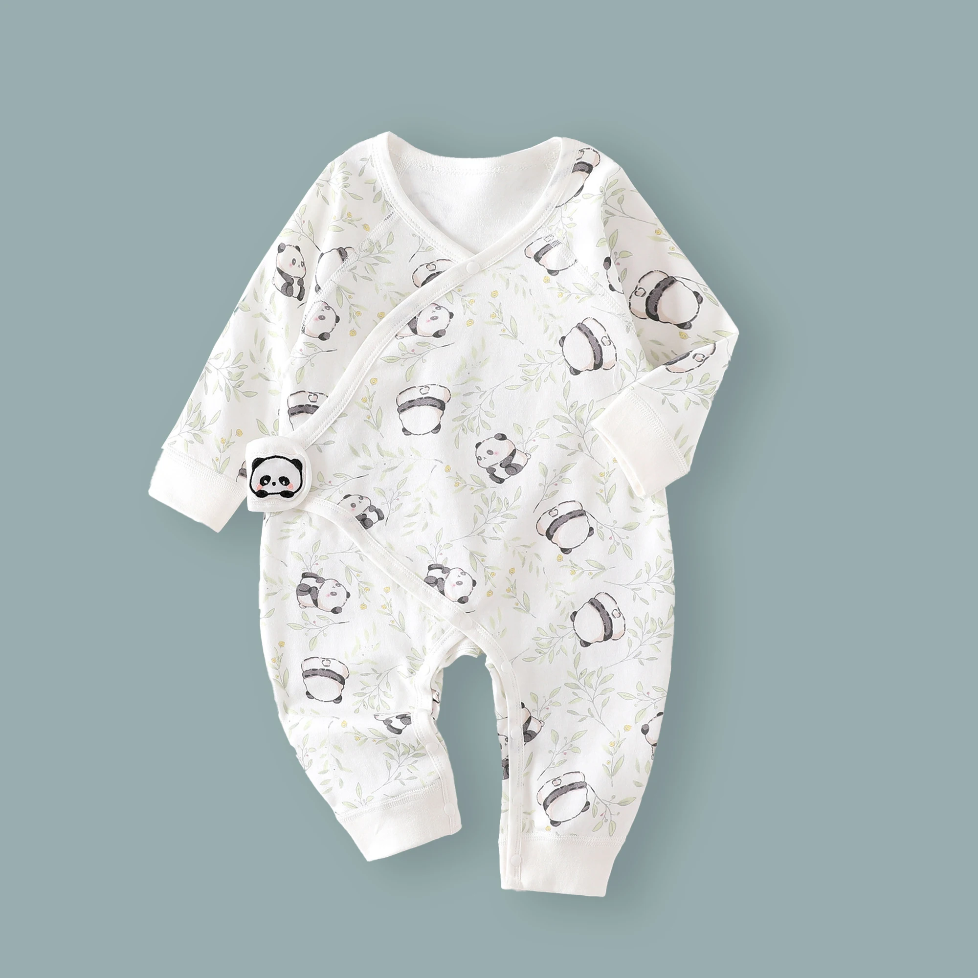 AYNIGIELL Spring Autumn Clothing New 0-6M Cotton Newborn Baby Girl Boy Romper Print Infant Jumpsuit Baby\'s Inner Clothing