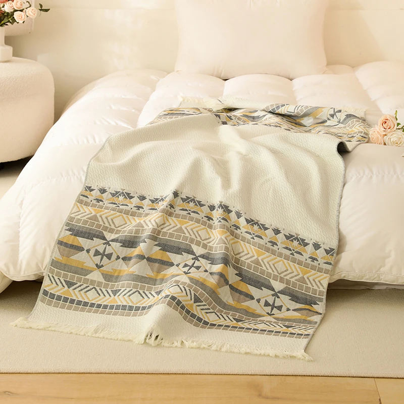 Europejski ręcznik plażowy z frędzlami typu A Gaza Bawełniane tureckie ręczniki kąpielowe Geometryczny koc dziecięcy Szal damski Koce 70 * 140 cm