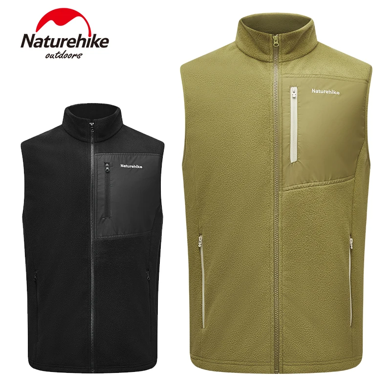 Naturehike Warm Fleece Vest Winter Thermal Multi-Pocket Stand Sleeveless Waistcoat Camping Outdoor Hiking Jacket Collar Vest