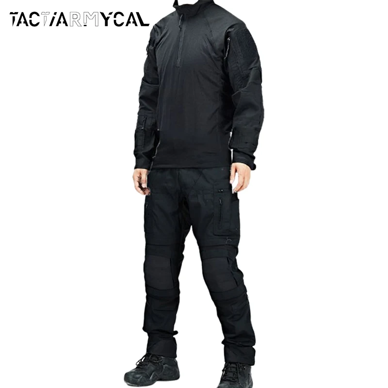 Tactical Casual Suits Men Hunting Shirts Cargo Pants Casual Sets Multi Pockets Outdoor Hiking Training Sets Male Clothing