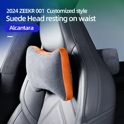 For 2021 2022 2023 2024 2025 ZEEKR 001 Italy suede headrest Hidden arrangement Customized colors Car interior modification