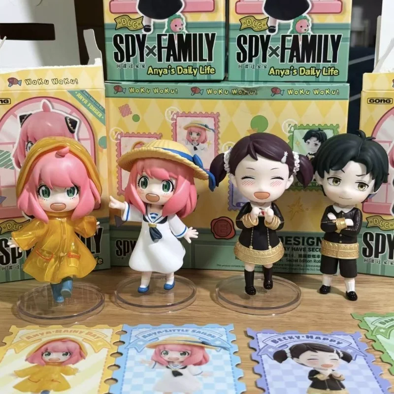 

В наличии Miniso Spy Family Series Anya Фигурка Слепая коробка Подержанная анимация Окружающий настольный орнамент Украшение Подарок