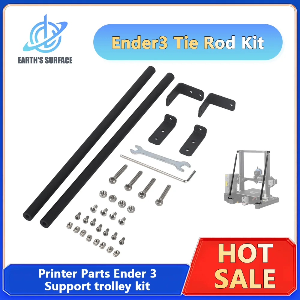 

For 3D Printer Ender 3 Series Supporting Pull Rod Kit Aluminum Alloy Tie Rod Set Compatible With Creality Ender 3S Ender 3 Pro