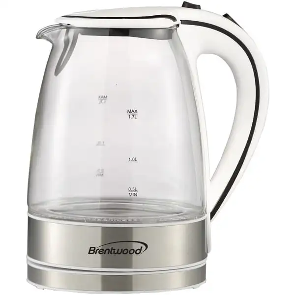 Brentwood - 1.7L Electric Kettle - Silver/White
